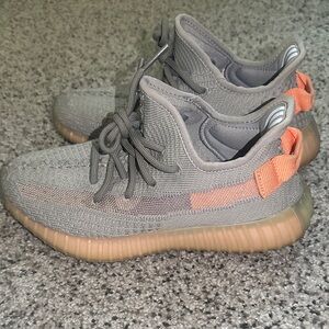 Yeezy Gray and Orange Sneakers